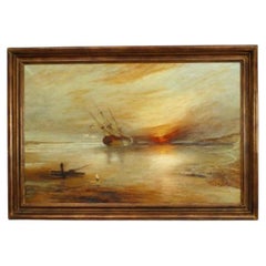 La Rade de Brest Seascape Painting