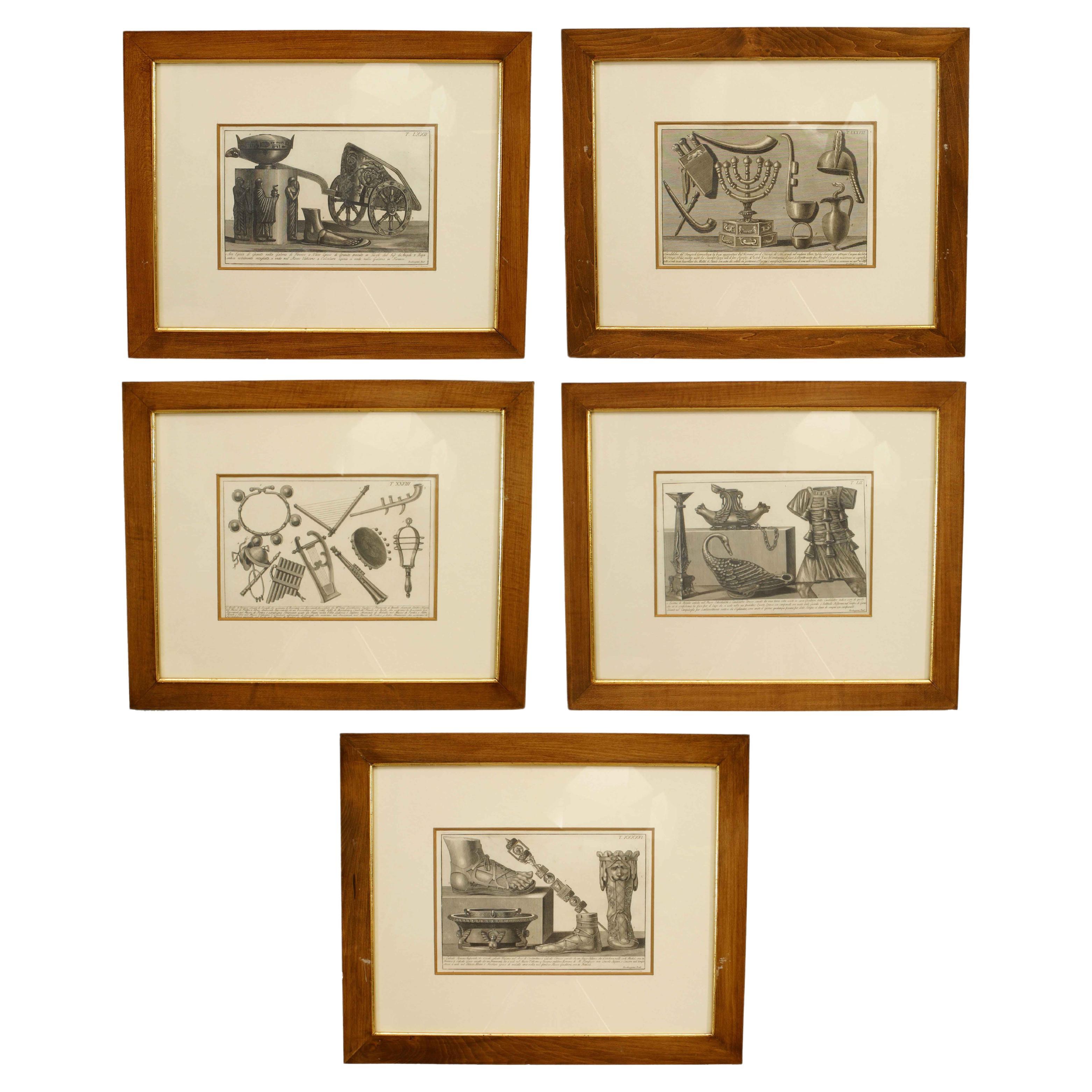 Italian Neo-Classic Military Objects Print, Framed, 18th Century Style