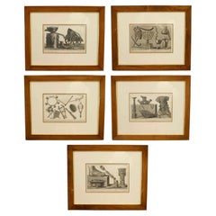 Italian Neo-Classic Military Objects Print, Framed, 18th Century Style