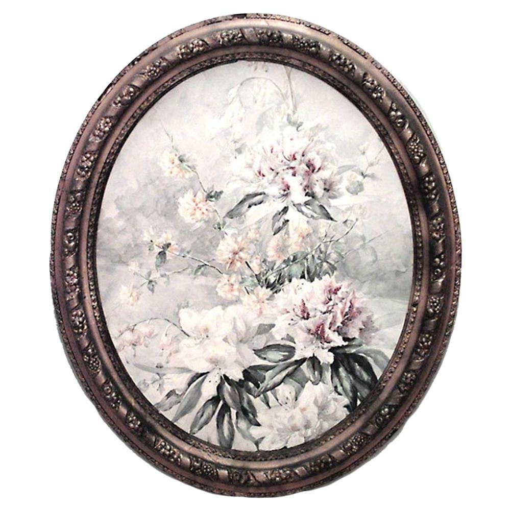 Victorian Style Watercolor Flower Still Life, Late 19th Century