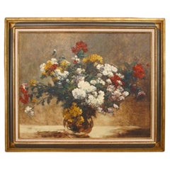 Bouquet Still Life Painting, Antique, Good Condition, 33x40 Inches