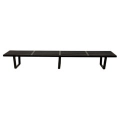 George Nelson for Herman Miller Black Finished Wooden Platform Slat Bench