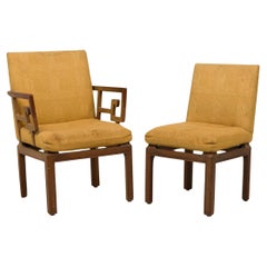 Set of 4 Michael Taylor for Baker Furniture "Far East" Dining Armchairs