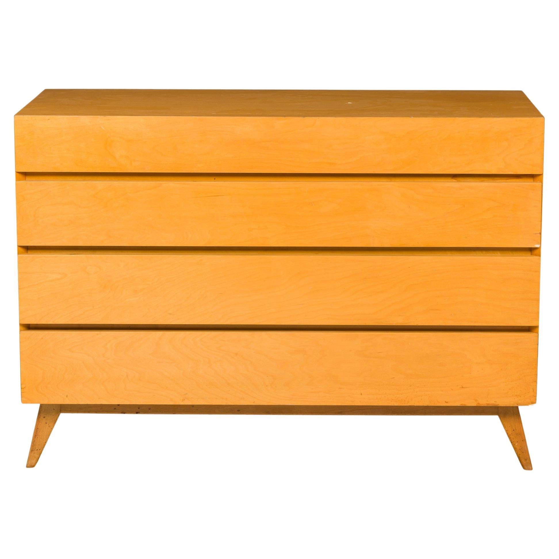 Edmond Spence Mid-Century American Wooden 4-Drawer Chest