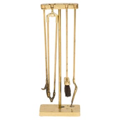 Virginia Metalcrafters American Mid-Century Minimalist Set of Fireplace Tools