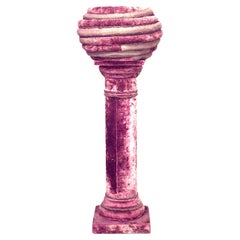 French Victorian Tubular Pedestal by Yves Marthelot, 1980s Fabric