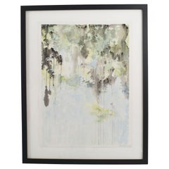 Abstrakte zeitgenössische Aquarellmalerei, moderner Stil, 20. Jahrhundert