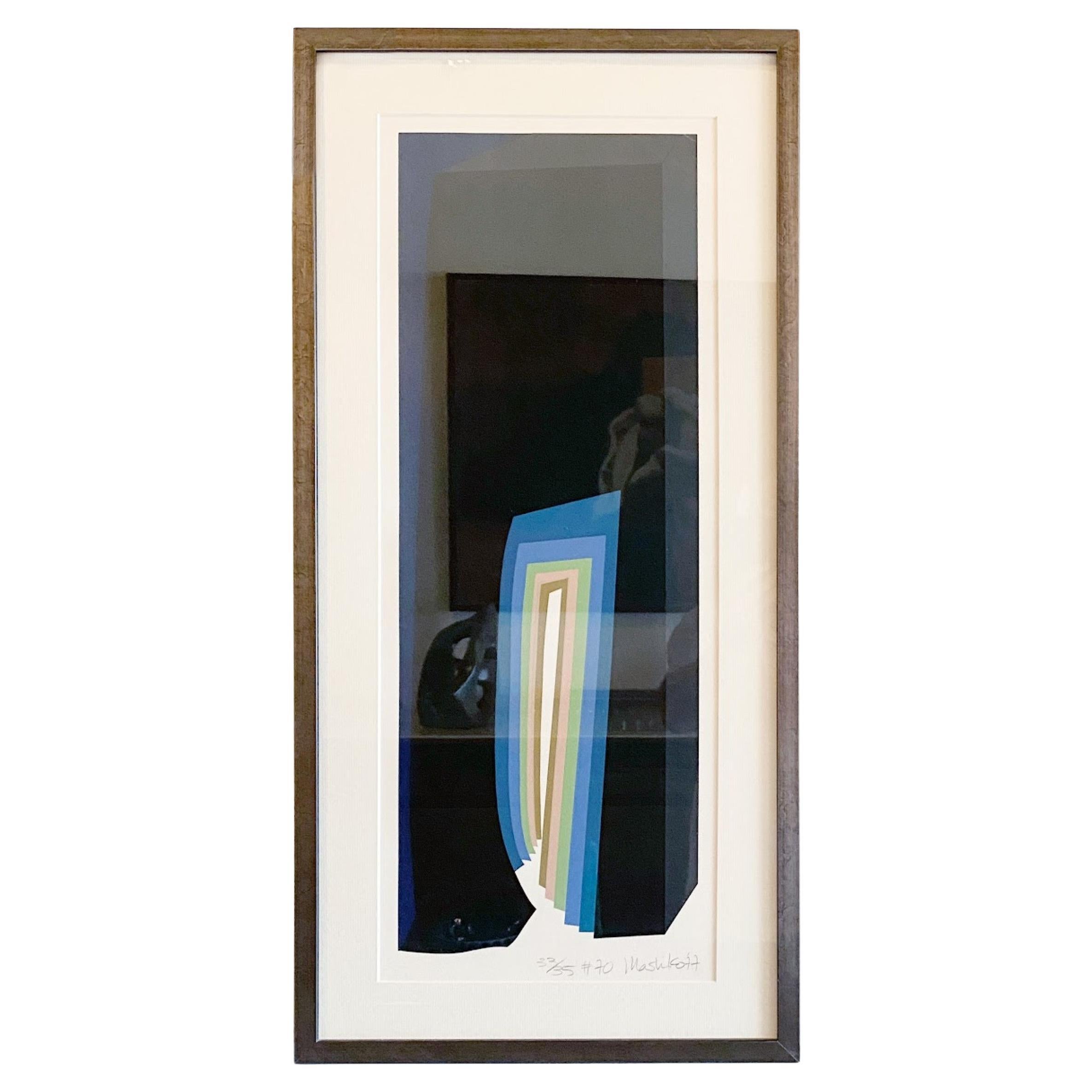 Mashiko Japanese Abstract Expressionist Serigraph, Titled #70