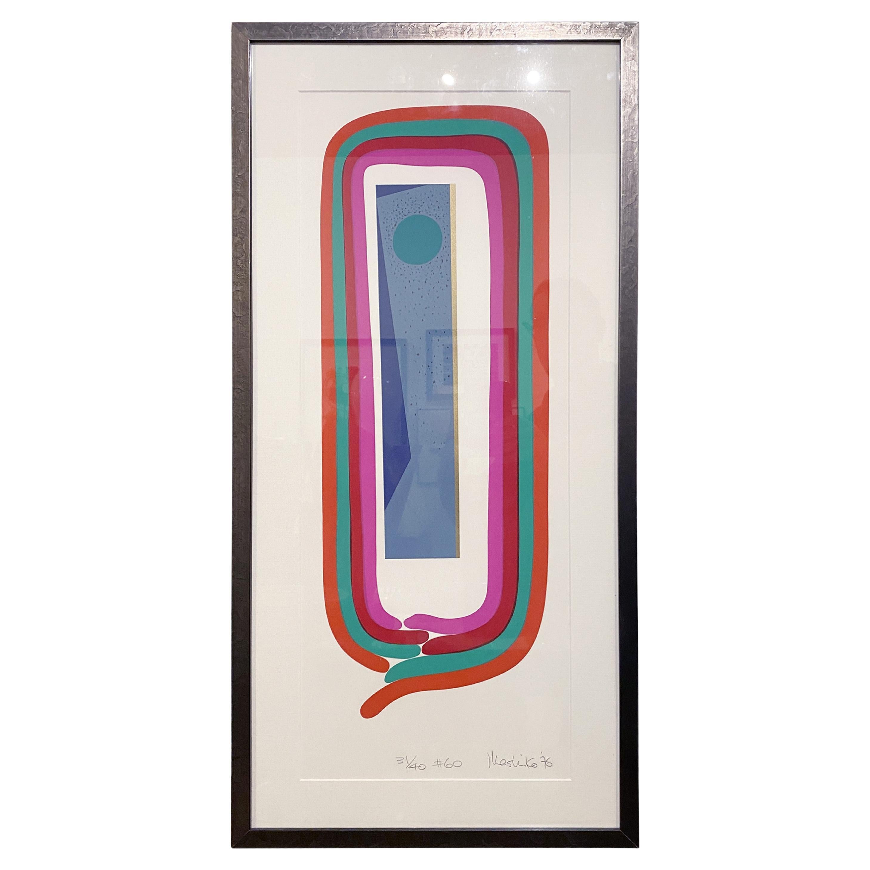 Mashiko Japanese Abstract Expressionist Serigraph, Titled #60