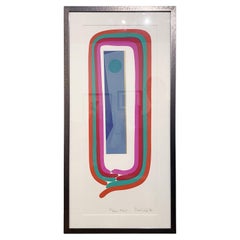 Serigrafia espressionista astratta giapponese Mashiko, titolo #60