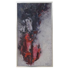 Paul Wilhelm American Mid-Century Abstract Oil on Canvas