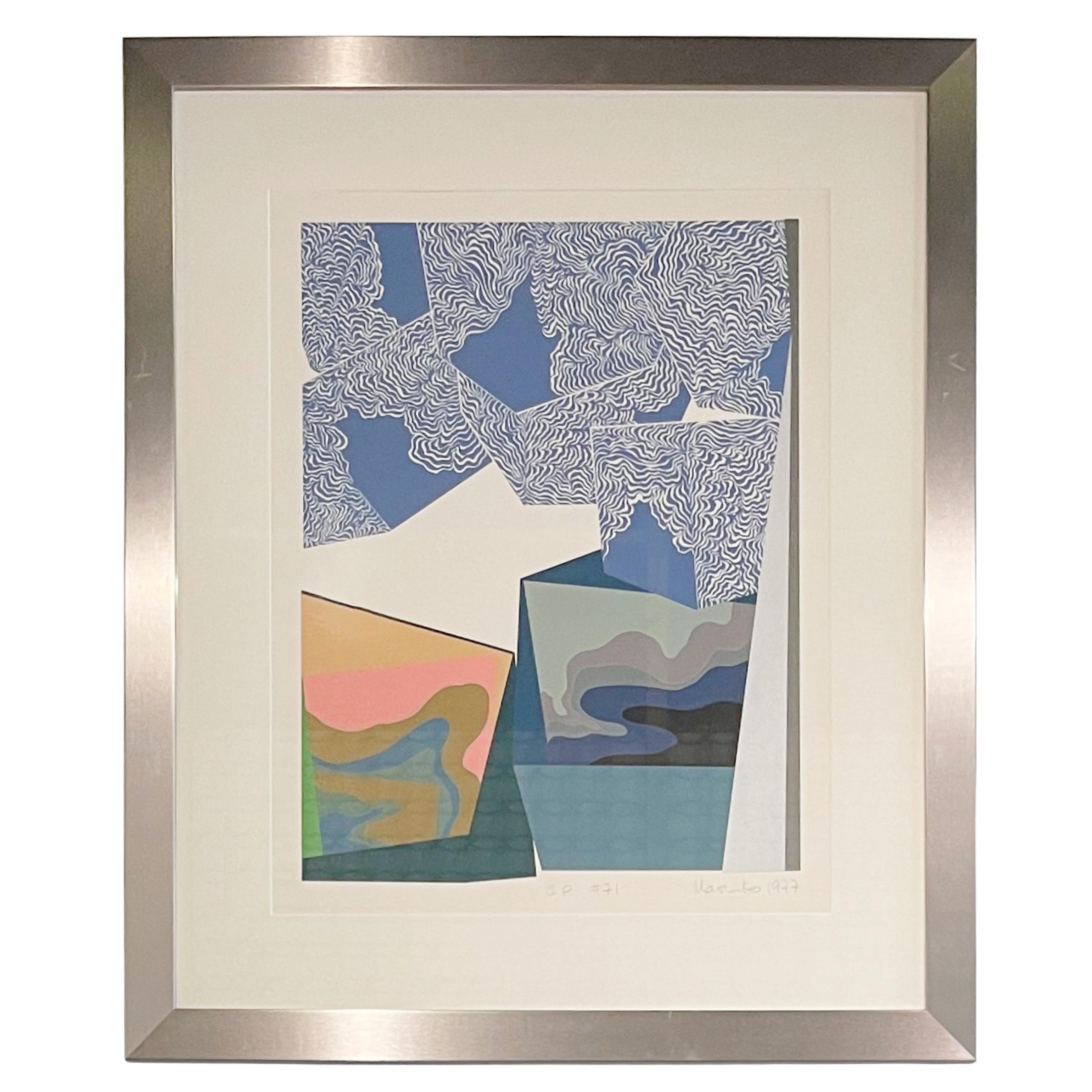 Serigrafía expresionista abstracta japonesa Mashiko, Sin título