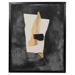 Modern Abstract Painting, Hand-Painted Collage, Late 20th Century, USA
