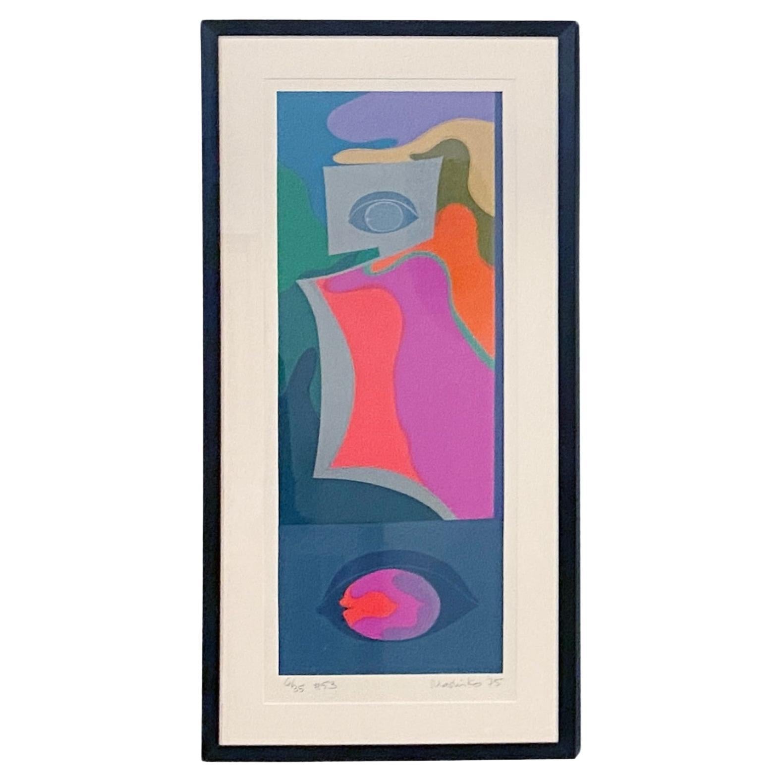 Mashiko Japanische Serigrafie des abstrakten Expressionismus mit dem Titel #53