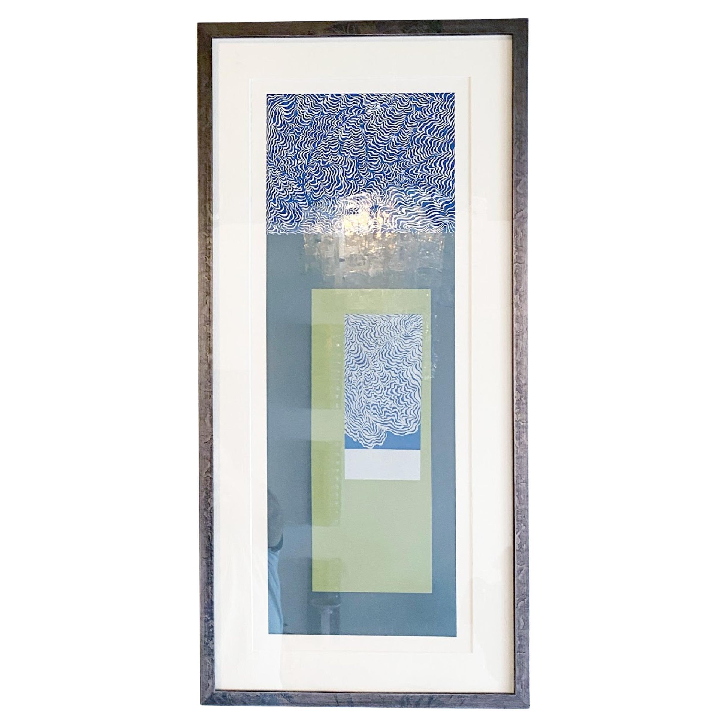 Serigraphie expressionniste abstraite japonaise Mashiko, sans titre