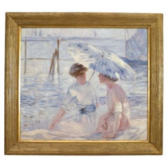 Newport Painting Copy, American Impressionist Style, 28x31.5 Inches