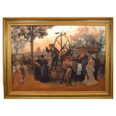 Hand-Painted Victorian Fairground Attraction, Late 20th Century