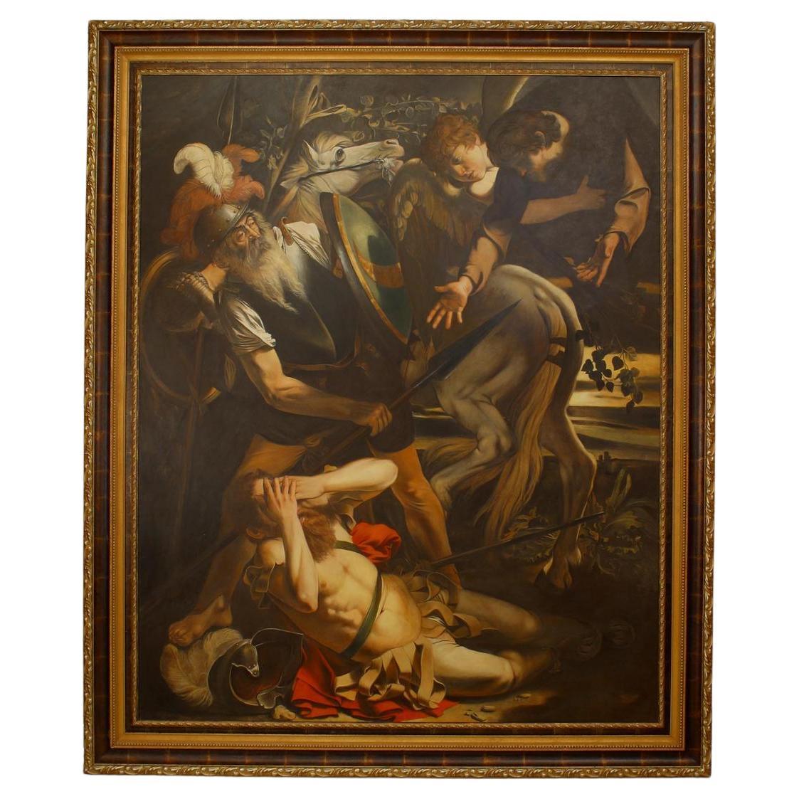 Hand-Painted Baroque Style: The Conversion of St. Paul, 20th Century