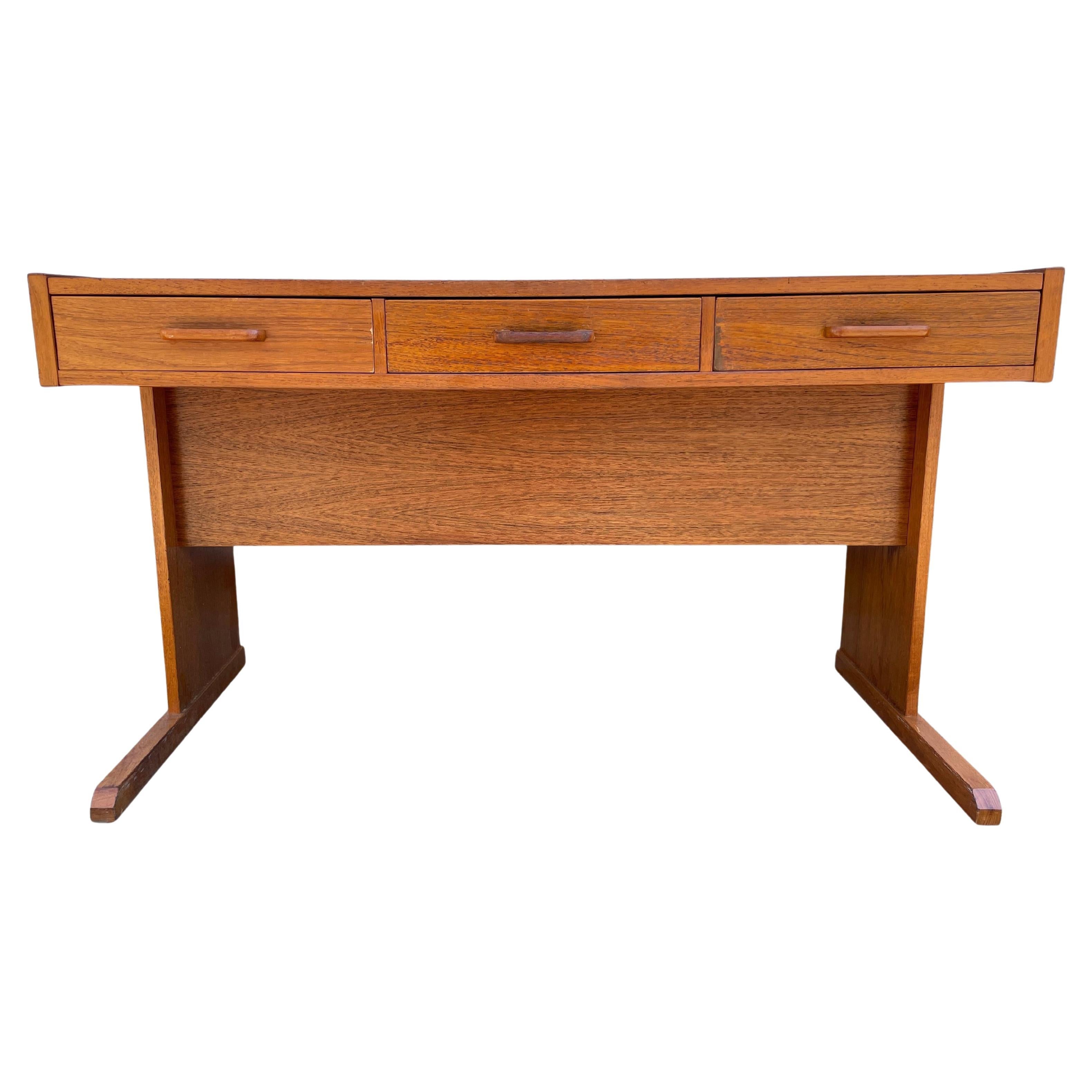Danish Modern Teak Desk by Georg Petersens, 3 Drawers, 1960s
