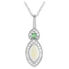 LB Exclusive 14K White Gold 0.07ct Diamond Pendant Necklace PD4-16299WOPEM