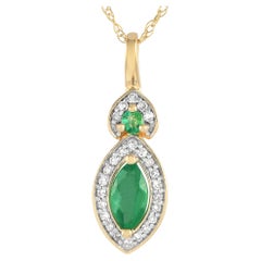 LB Exclusive 14K Yellow Gold 0.07ct Diamond Pendant Necklace PD4-16299YEM