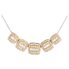 LB Exclusive 14K White and Yellow Gold 0.92ct Diamond Necklace NK01228