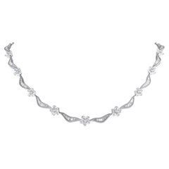 LB Exclusive 18K Weißgold 18,80ct Diamant-Halskette NK01081