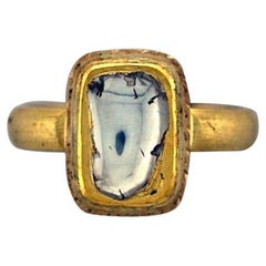 Anillo de Cóctel de Diamantes Rosecut Fabricado en Oro Amarillo de 18k
