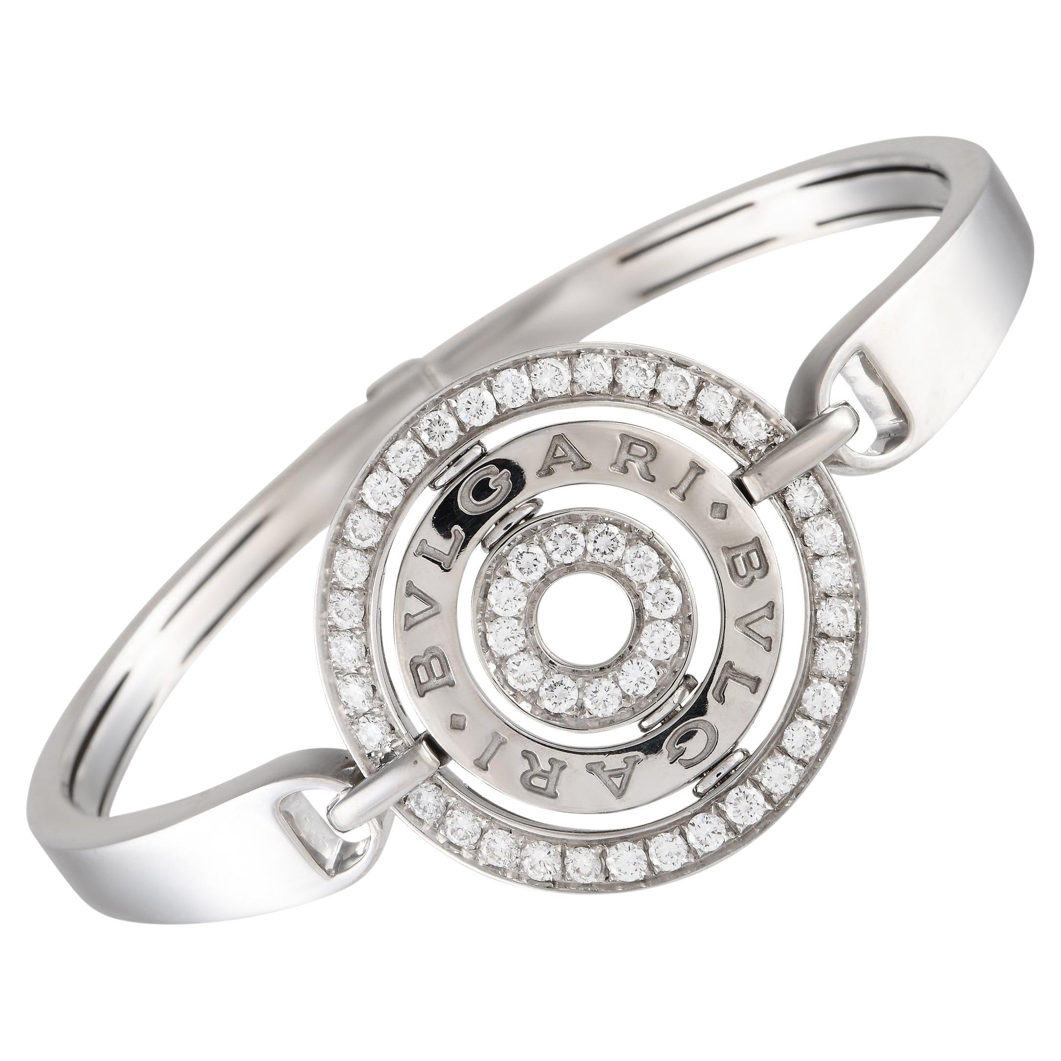 Bvlgari Astrale Cerchi 18K White Gold 1.40ct Diamond Bracelet