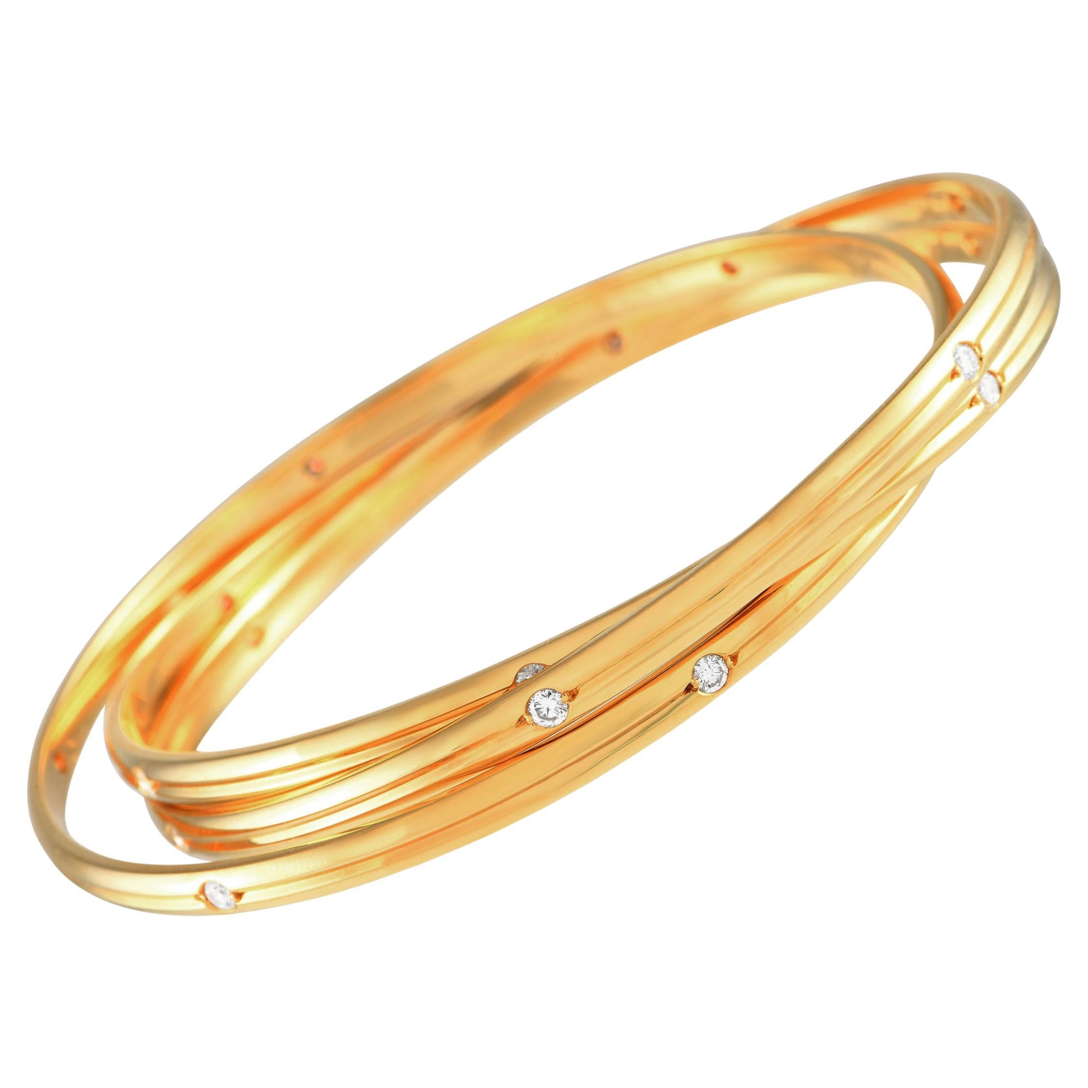 Cartier Constellation Bracelet en or jaune 18 carats et diamants en vente