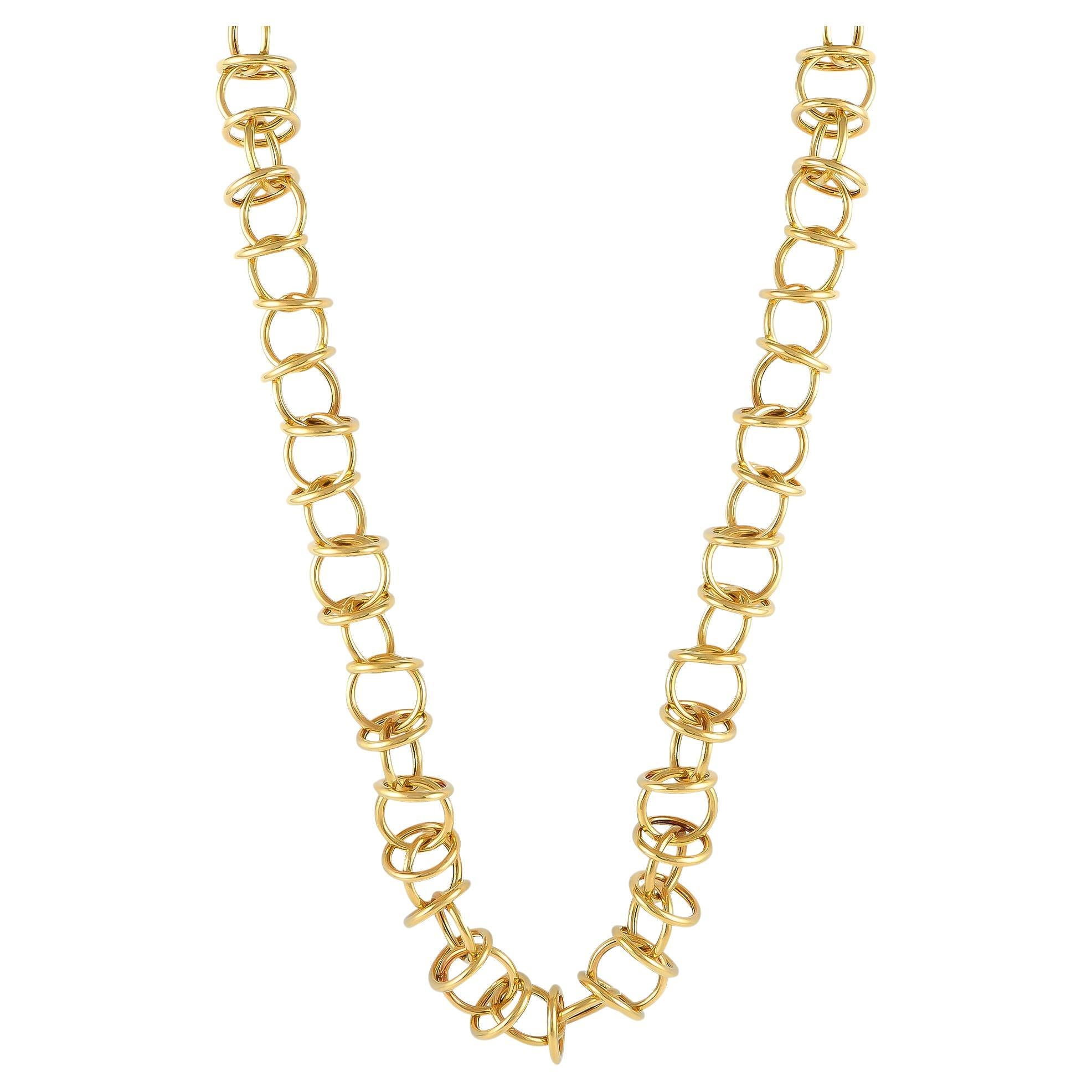 Tiffany & Co. 18K Gelbgold Link Halskette im Angebot