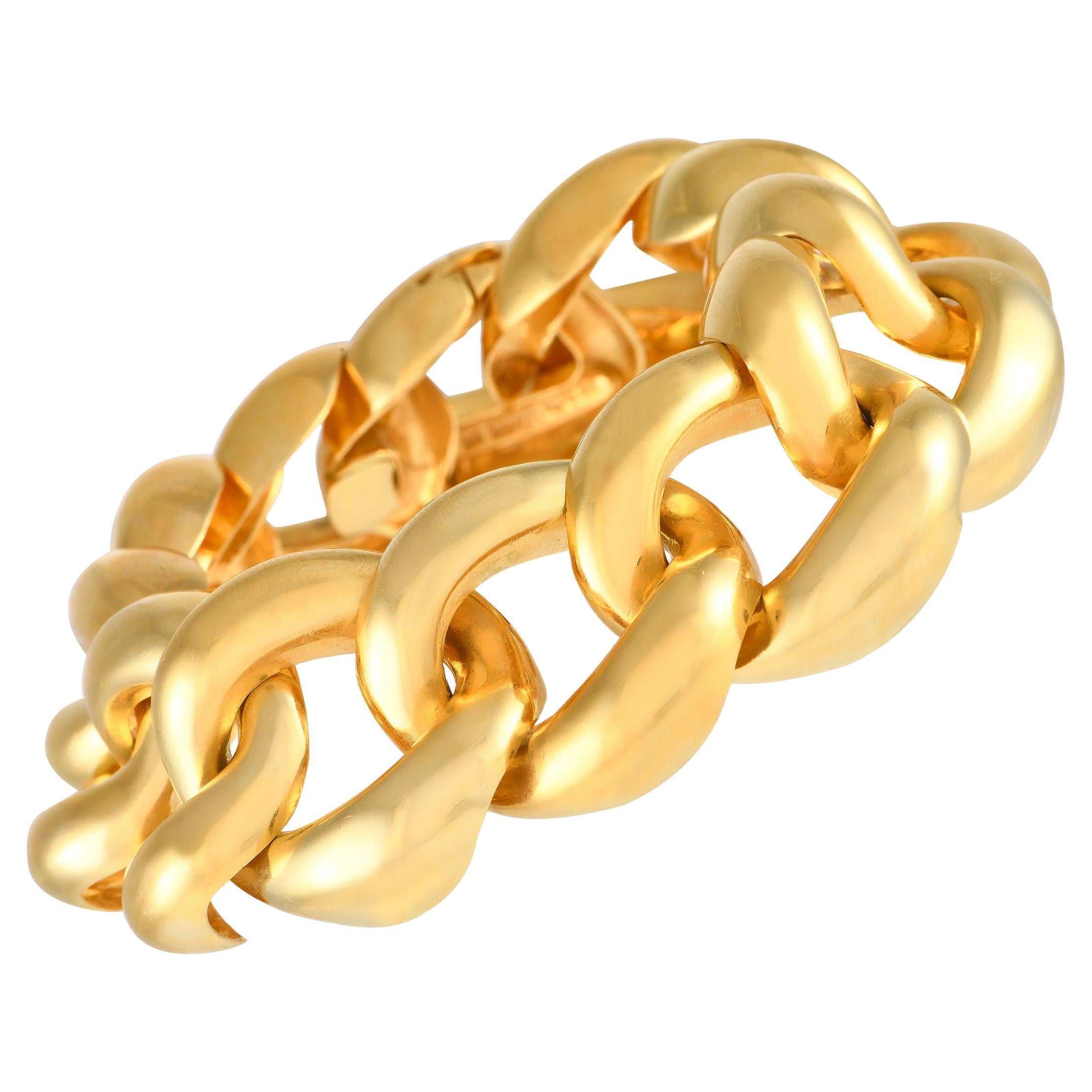 Valentin Magro 18K Yellow Gold Chunky Link Chain Bracelet For Sale
