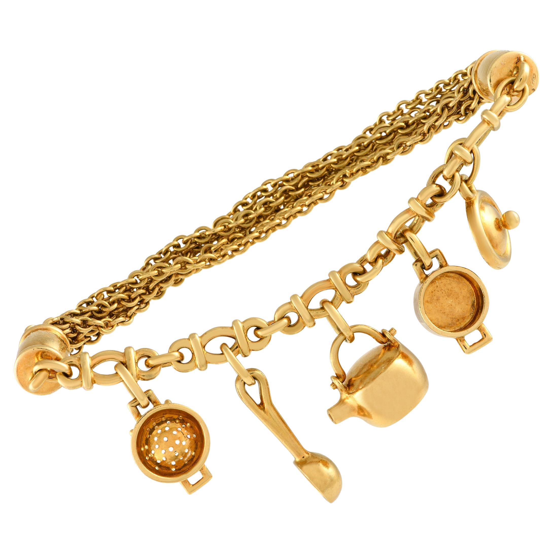 Pomellato 18 Karat Gelbgold Charm-Armband 