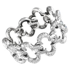 Van Cleef & Arpels Alhambra 18K White Gold 2.0ct Diamond Link Bracelet