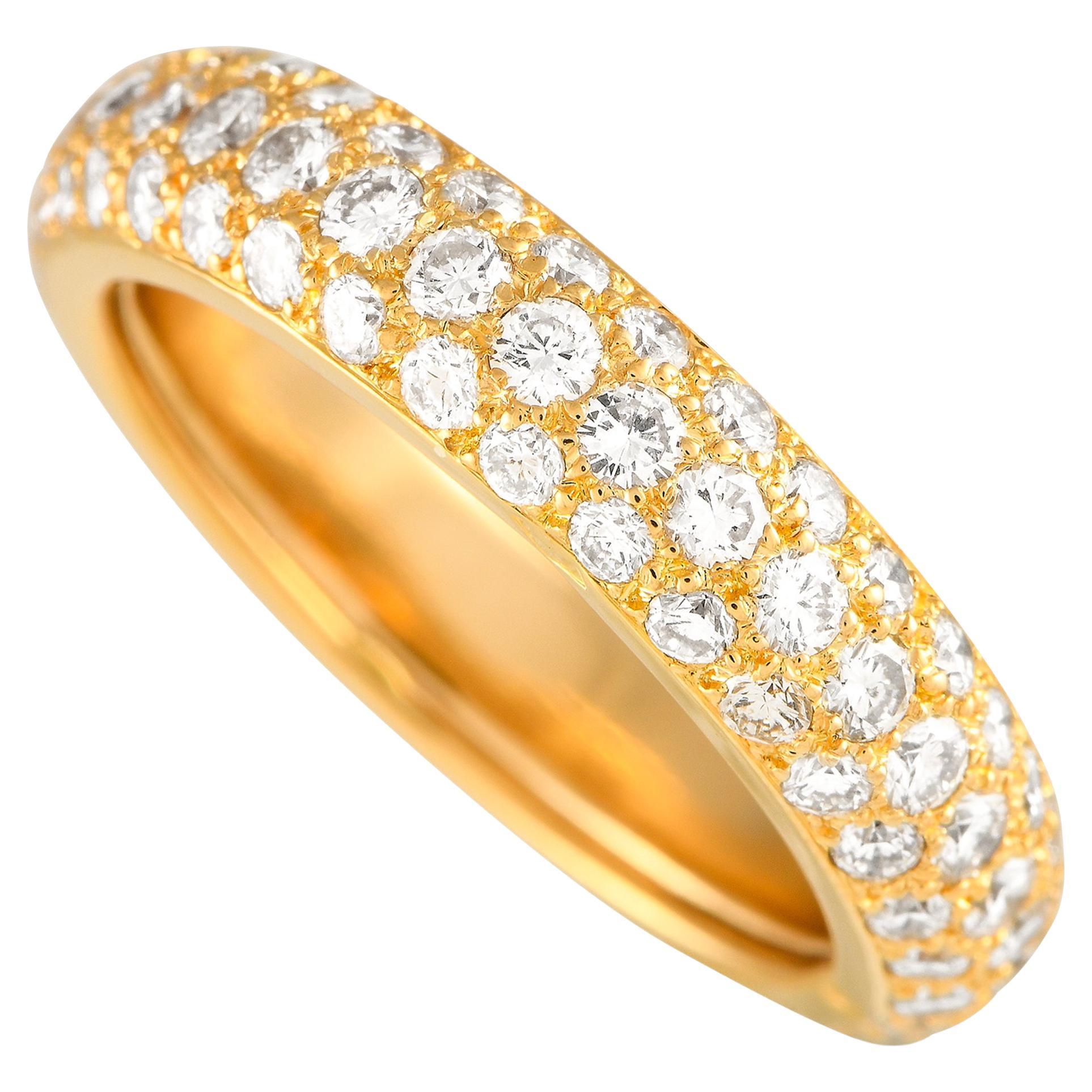 Cartier, bague jonc en or jaune 18 carats avec diamants 1,20 carat 