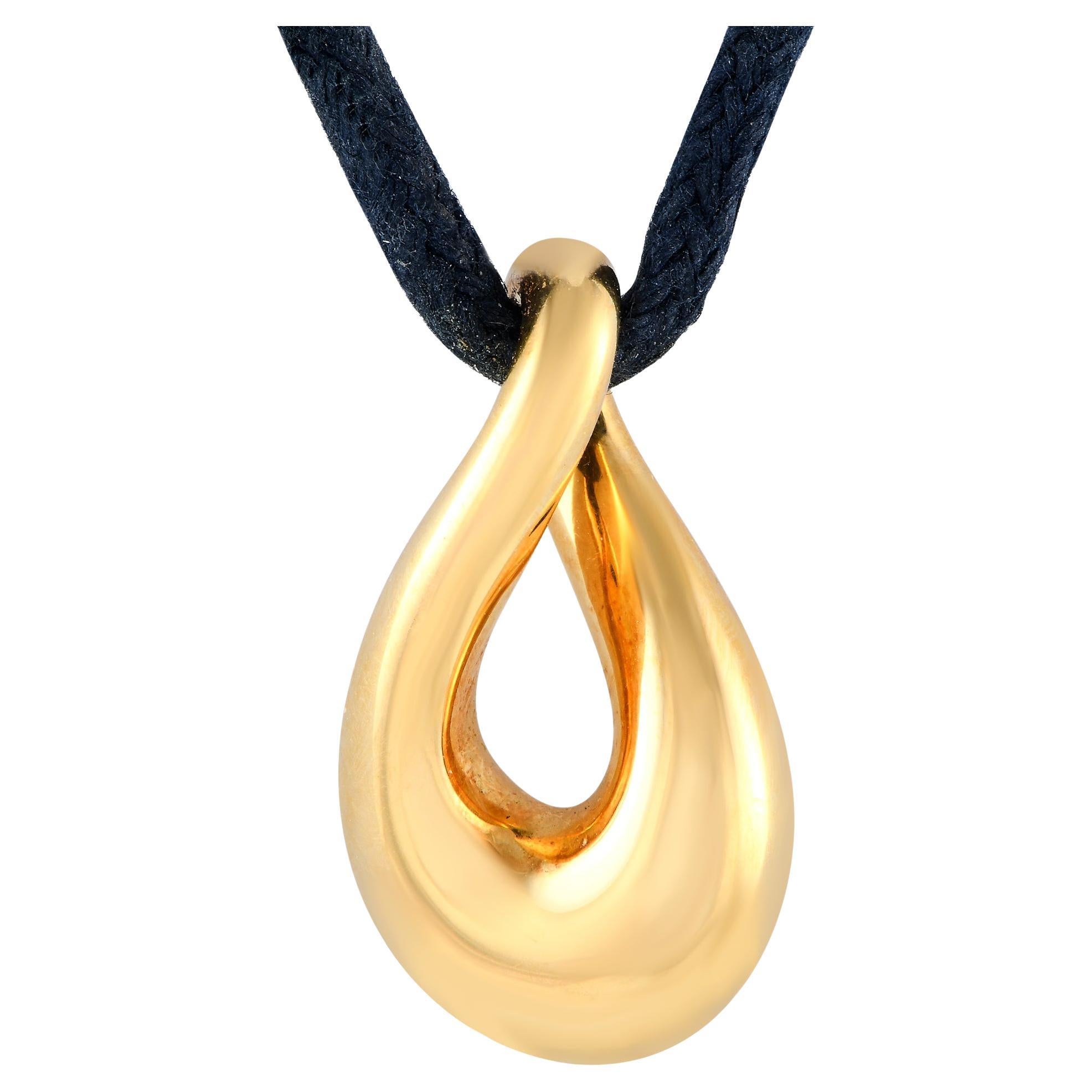 Fred of Paris 18K Yellow Gold Cord Necklace For Sale