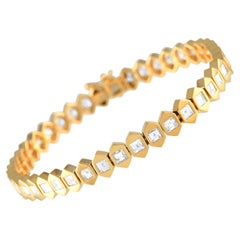 Bracelet en or jaune 18 carats et diamants 7,0 carats