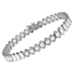 Bracelet en or blanc 18K avec 7.0ct de diamants