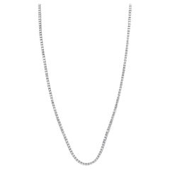 18K White Gold 20.0ct Diamond Long Tennis Necklace MF05-021924