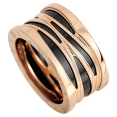 Bvlgari B.zero1 18K Rose Gold Ceramic Band Ring