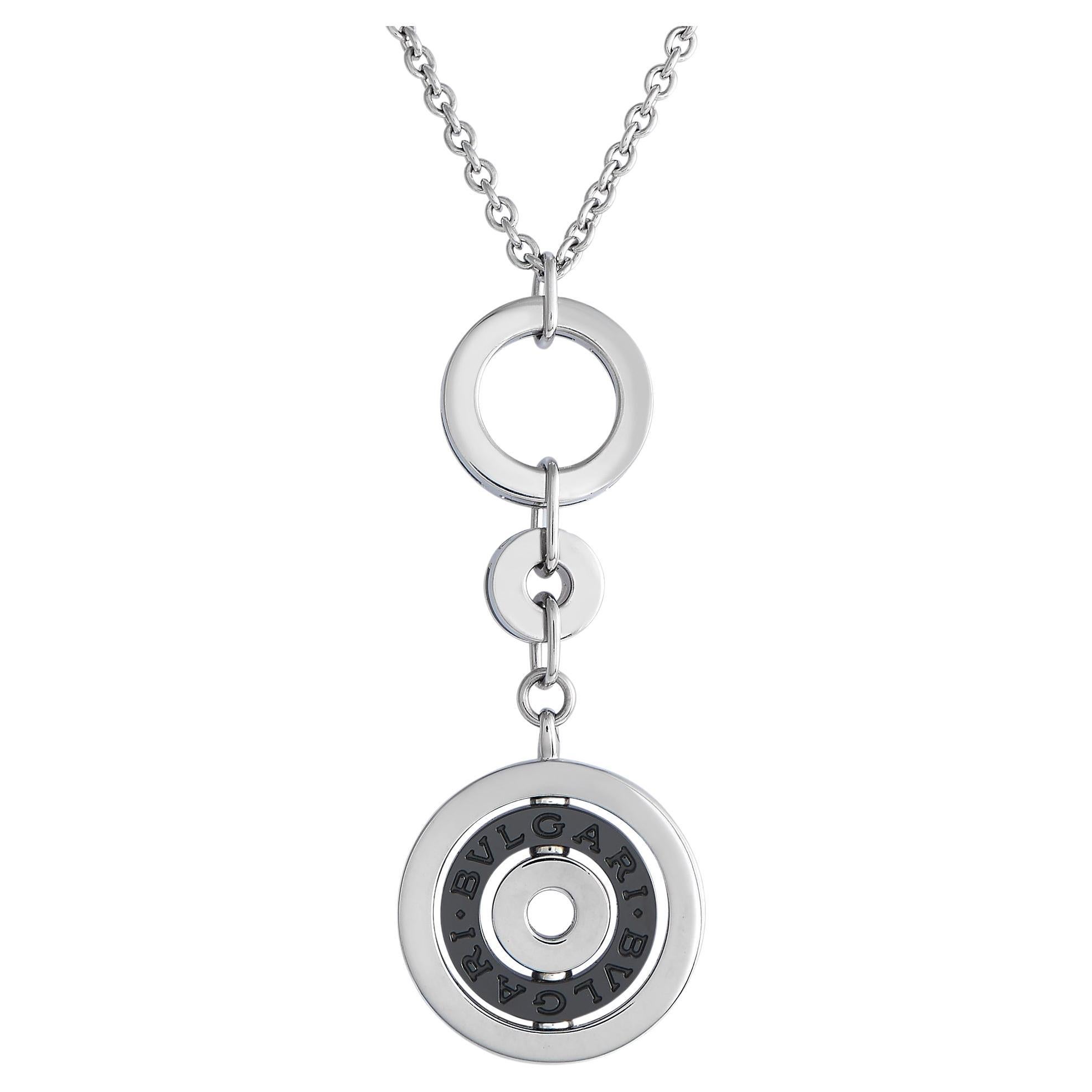 Bvlgari Astrale Cerchi 18K White Gold Necklace