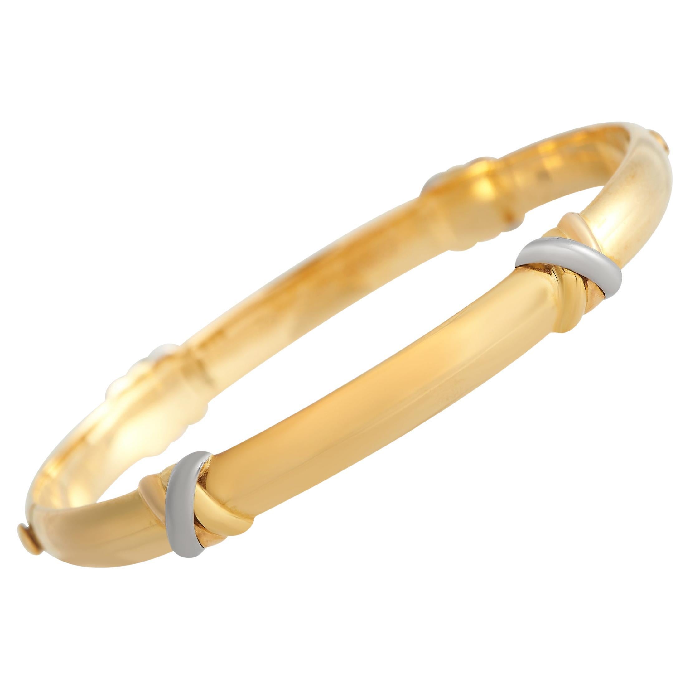 Cartier Trinity 18K Yellow, White and Rose Gold Bangle Bracelet