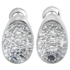 Cartier Myst 18K White Gold Rock Crystal Earrings