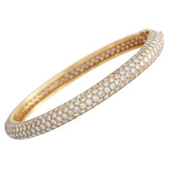 Cartier 18K Yellow Gold 13.11ct Diamond Pave Bracelet