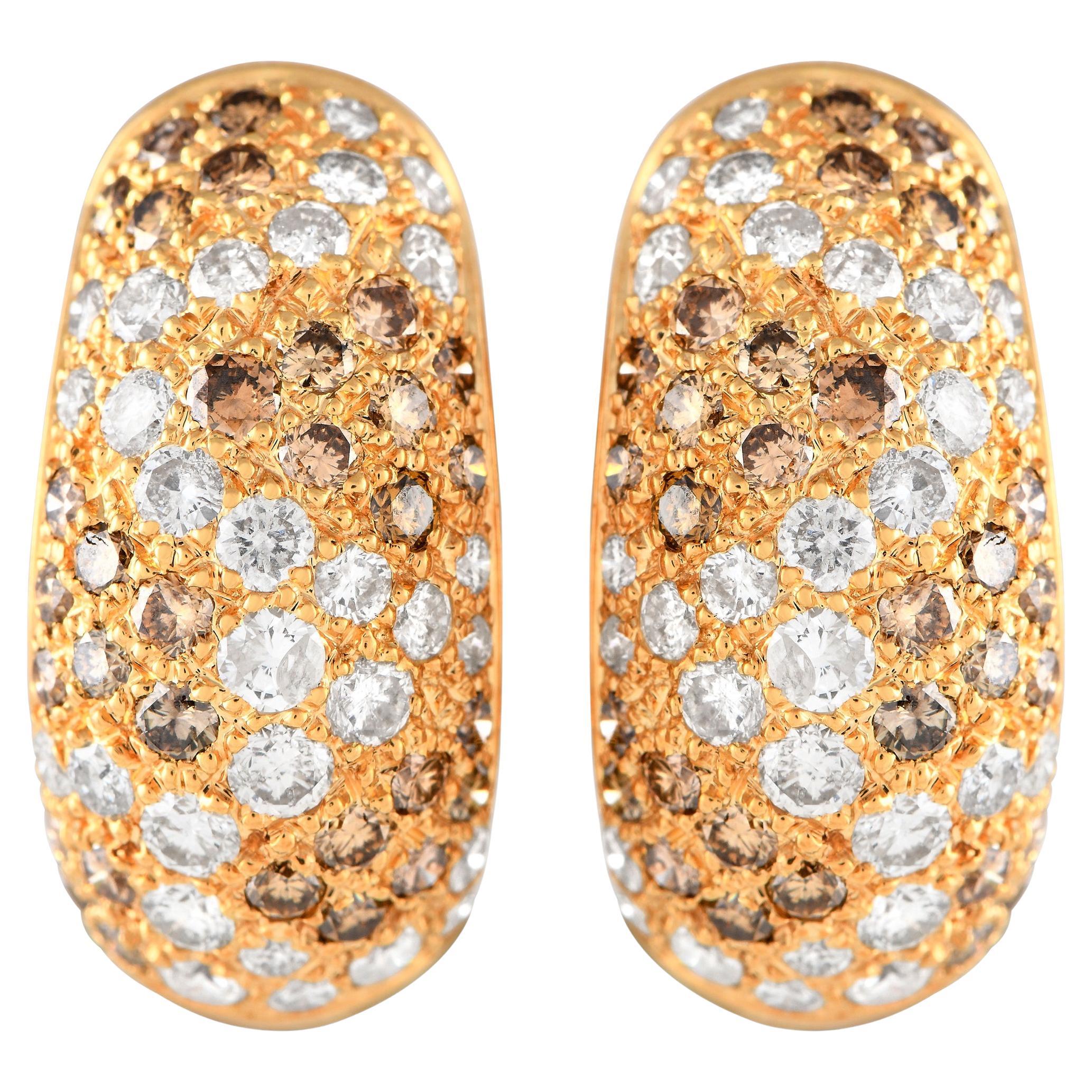 Cartier Sauvage Ohrringe aus 18 Karat Gelbgold mit Diamanten im Angebot