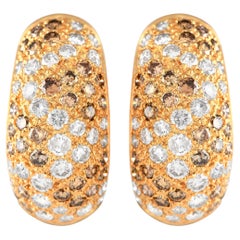 Cartier Sauvage, boucles d'oreilles en or jaune 18 carats et diamants