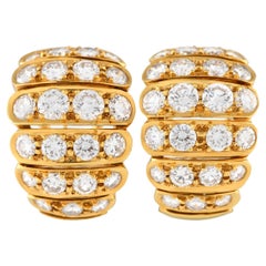 18K Yellow Gold 3.85ct Diamond Earrings