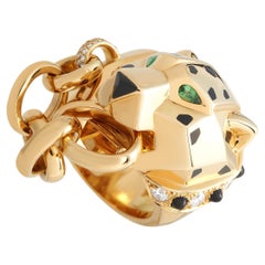 Cartier Panthre 18K Yellow Gold Diamond Chain Ring