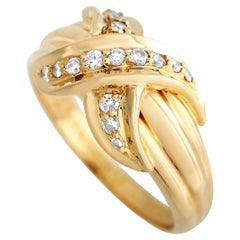 Tiffany & Co. Diamantring aus 18 Karat Gelbgold mit Diamanten
