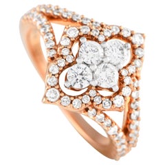 14K Rose Gold 1.0ct Diamond Ring